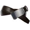 Skórzany pasek męski ELITE brazowy 125-cm