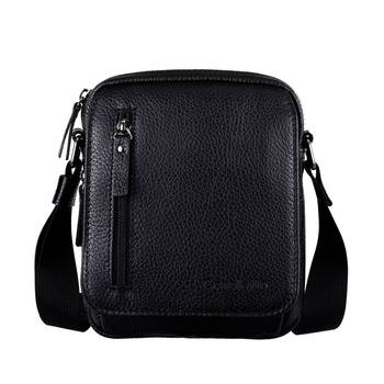 Mała męska torba Canaletto - skóra groszkowana, klapka na magnes i praktyczne kieszenie TM130