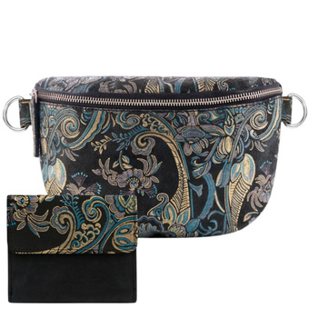 Zestaw prezentowy dla niej ZUP-102-G saszetka skórzana T-36-G i portfel skórzany T-11-G