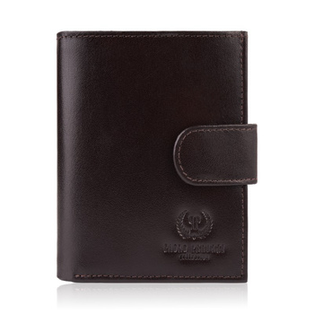 Portfel męski skórzany z ochroną RFID Paolo Peruzzi T-14-BR