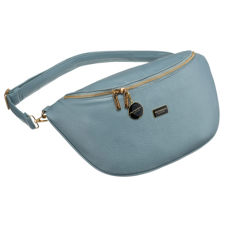 Saszetka damska crossbody z eko skóry w niebieskim kolorze Peterson