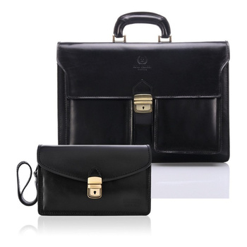 Zestaw prezentowy teczka N02-BL i saszetka N06-BL od Paolo Peruzzi