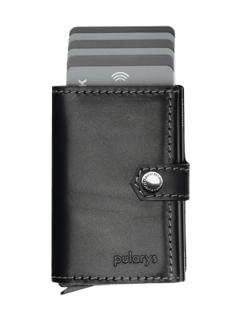 Portfel HIKER Go wykonany z roślinnie garbowanej skóry Nomad czarny