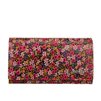 Portfel damski BajuBaj z naturalnej skóry w eleganckim czerwonym kolorze