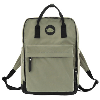 Praktyczny plecak damski w zielonym kolorze zamykany suwakiem - Himawari