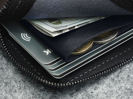 Portfel OLDTIMER  wykonany z roślinnie garbowanej skóry Nomad czarny