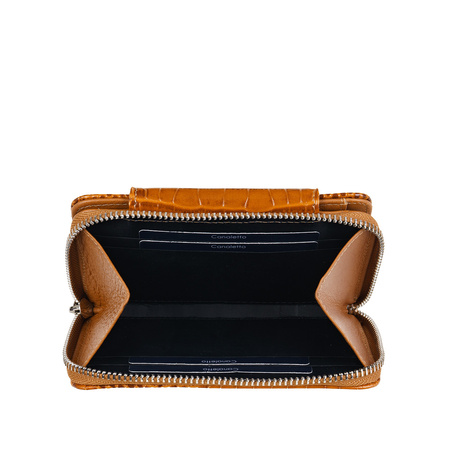 Portfel Canaletto skórzany z RFID - elegancja w krokodylim wzorze