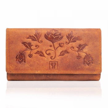 Damski portfel skórzany vintage Paolo Peruzzi T-05-OR