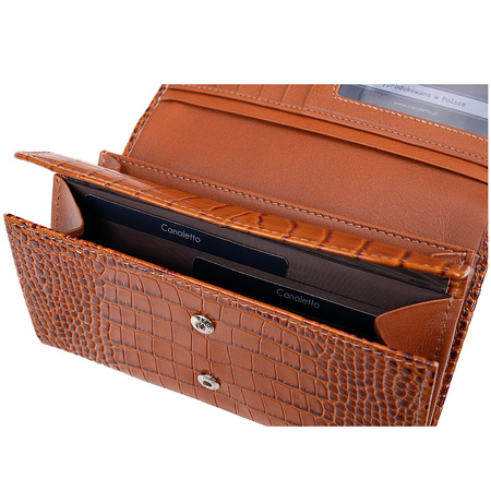 Portfel skórzany Canaletto krokodyli - elegancja z ochroną RFID