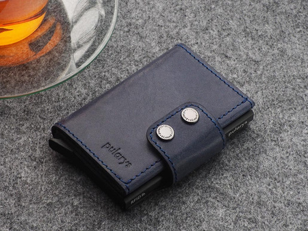 Portfel DOPPIO wykonany ze skóry Nomad granatowy