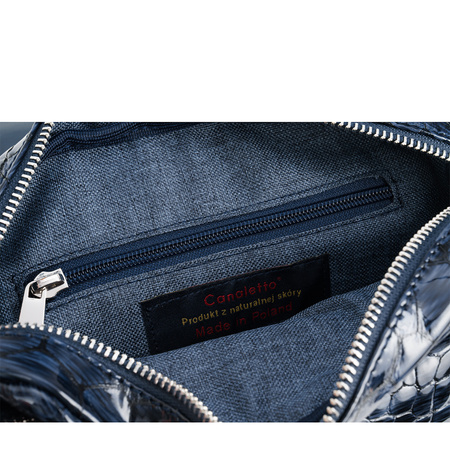 Torebka listonoszka Canaletto w granatowym wzorze kamieni