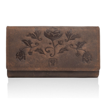 Damski portfel skórzany vintage Paolo Peruzzi T-05-BR