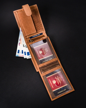 Portfel poziomy RFID Protect - Klasyka skórzana od Peterson