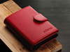 Portfel SOHO wykonany z delikatnej, ekskluzywnej skóry Italia czerwony