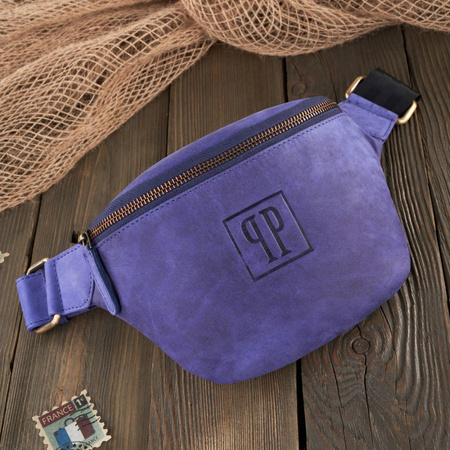 Nerka damska skórzana vintage granatowa Paolo Peruzzi T-97-HDB