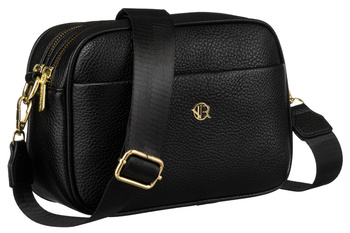 Listonoszka damska czarna z regulowanym paskiem - Rovicky