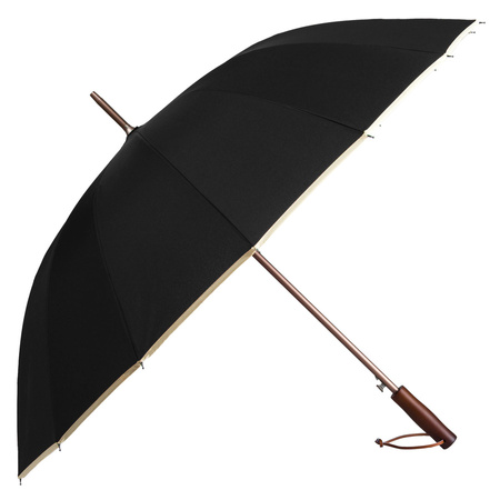 Duży, elegancki parasol rządowy w czarnym kolorze - Peterson