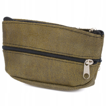 ETUI NA KLUCZE duże dwustronne skóra nubuk 3 komory pojemne kluczówka