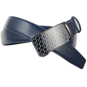 Skórzany pasek męski ELITE granatowy 115-cm