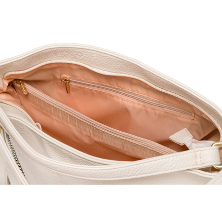 Torebka shopper damska beżowa z kieszonkami Rovicky - elegancja i funkcjonalność