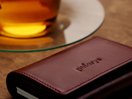 Portfel BOSTO wykonany z delikatnej skóry Italia wiśniowy