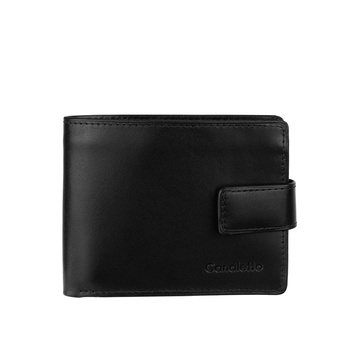 Czarny składany portfel męski skórzany Canaletto PM1501s163 RFID GR