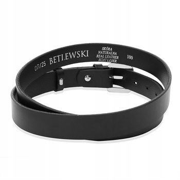 Skórzany pasek damski IVY czarny 95-110-cm