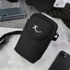 Saszetka męska cordura na ramie SP-03-BL, czarna, 2 komory