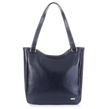 Torebka skórzana damska Paolo Peruzzi na ramię Z-09-NAVY