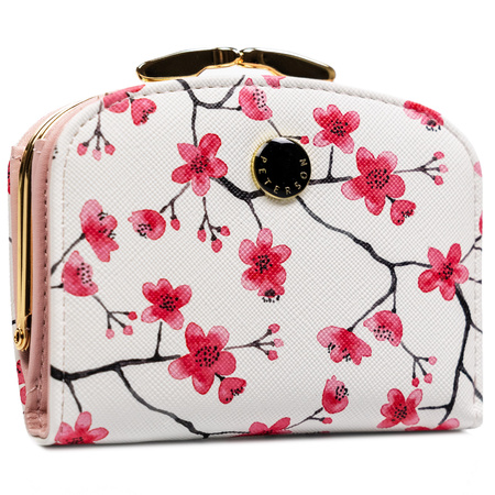 Portfel damski kwiatowy z ekologicznej skóry - Peterson