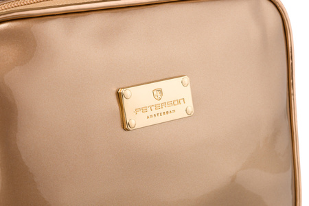 Kosmetyczka podróżna złota z uchwytem - Peterson