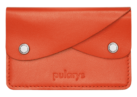 Portfel RETRO wykonany z miękkiej skóry Italia pomarańczowy