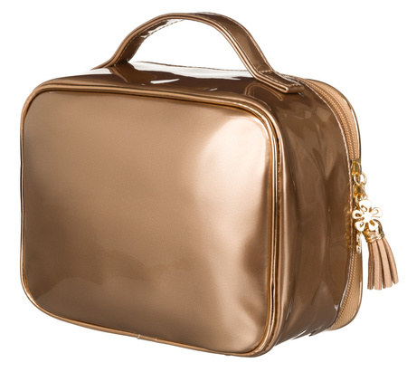 Kosmetyczka podróżna złota z uchwytem - Peterson