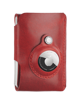 Portfel HOBBY for AirTag czerwony