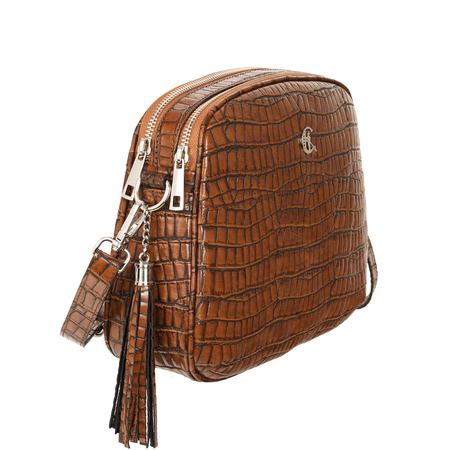 Listonoszka skórzana Canaletto krokodyl w kolorze koniakowym TD808s70