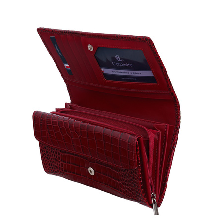 Portfel skórzany damski Canaletto z krokodylem - elegancja i ochrona RFID