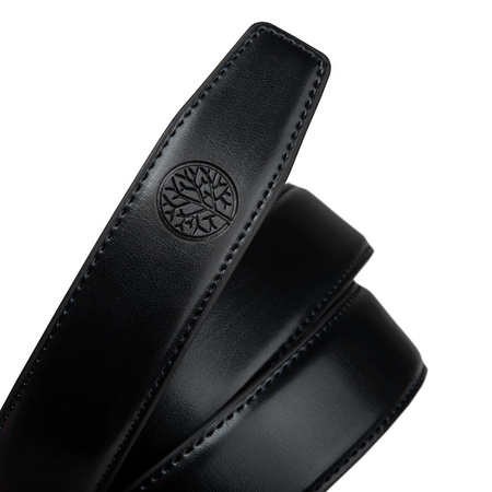 Skórzany pasek męski ELITE 115-cm czarny