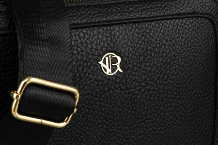 Torebka damska Rovicky z regulowanym paskiem na ramię - czarna elegancja