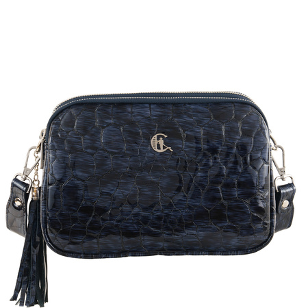 Listonoszka Canaletto z lakierowanej skóry w kolorze granatowym