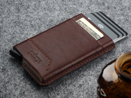 Portfel GOBI Wykonany z roślinnie garbowanej skóry Nomad brązowy