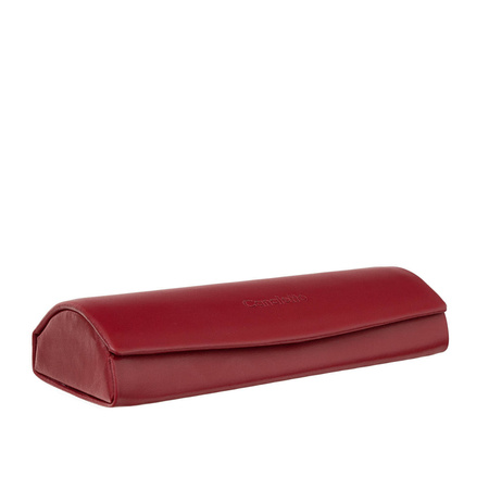 Etui na okulary Canaletto z eleganckiej skóry - czerwone, polskie rękodzieło