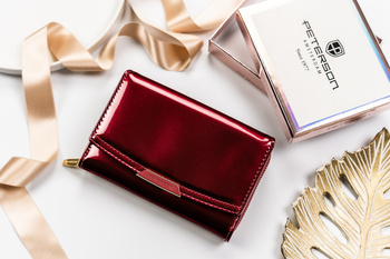 Średni portfel damski ze skóry ekologicznej - Peterson