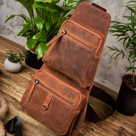 Skórzany modzieowy plecak vintage Paolo Peruzzi T-38-LB