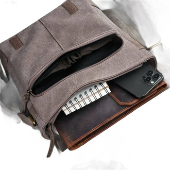 Brązowa torba męska na ramię messenger SP-07-BR