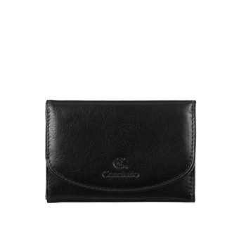 Portfel elegancki Canaletto - czarny skórzany z RFID i praktycznymi kieszonkami