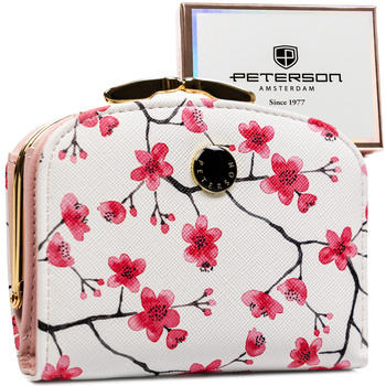 Portfel damski kwiatowy z ekologicznej skóry - Peterson