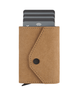 Portfel PORTER Go wykonany z wodoodpornego papieru Wash Paper beżowy