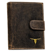 Portfel męski na karty i dokumenty z nubukowej skóry - Buffalo Wild