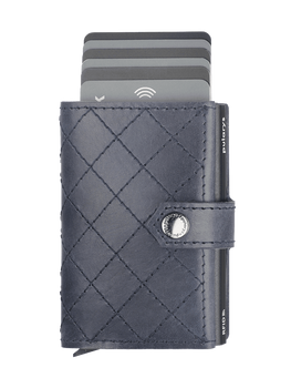 Portfel HIKER - CHIC Decor wykonany z garbowanej skóry Nomad granatowy