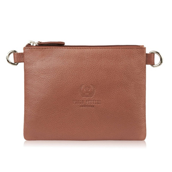 Torebka skórzana na ramię koniakowa Paolo Peruzzi SI-41-CG